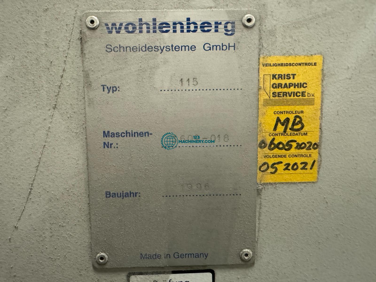 Wohlenberg 115 CutTec paper cutting guillotine